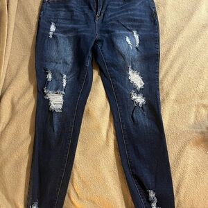 Distressed Blue Women's Jeans